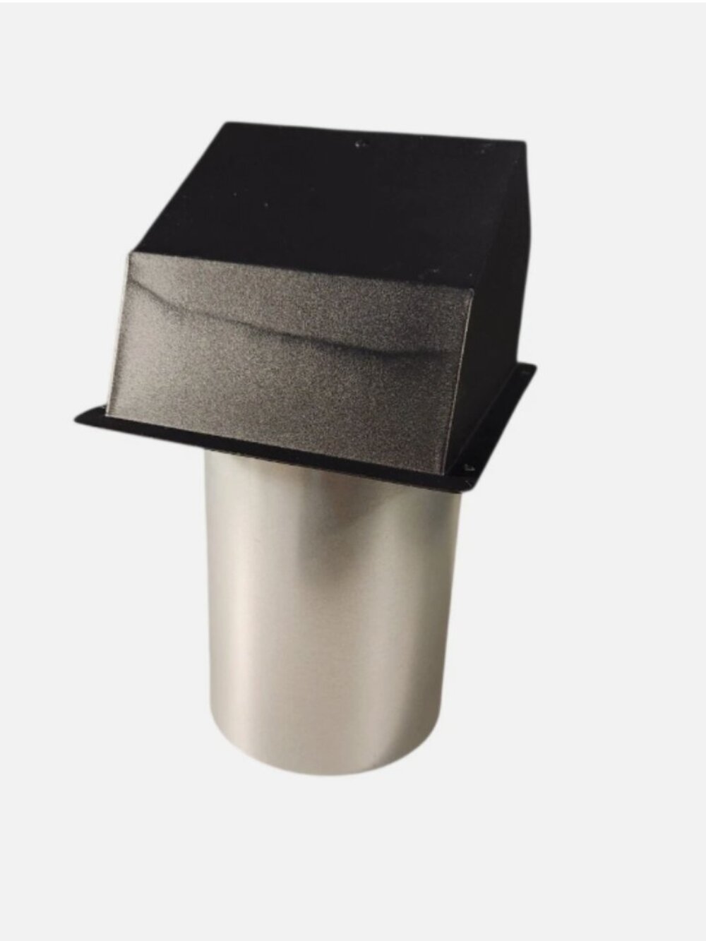 6 Inch Hooded Wall Vent Cap Cover Black Galvanized Steel Exhaust Duct Damper - Picture 8 of 9